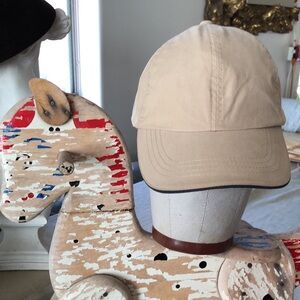 Weather Proof Baseball cap Hat New Cotton Beige black contrast piping Unisex S/M